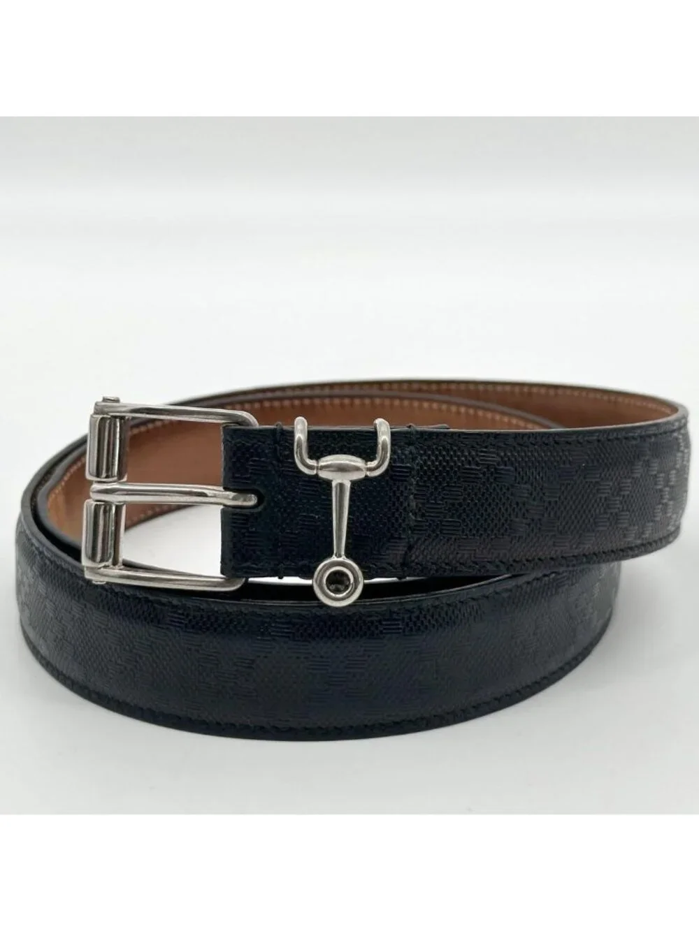 Gucci Horsebit Silver Classic Belt Diamante
